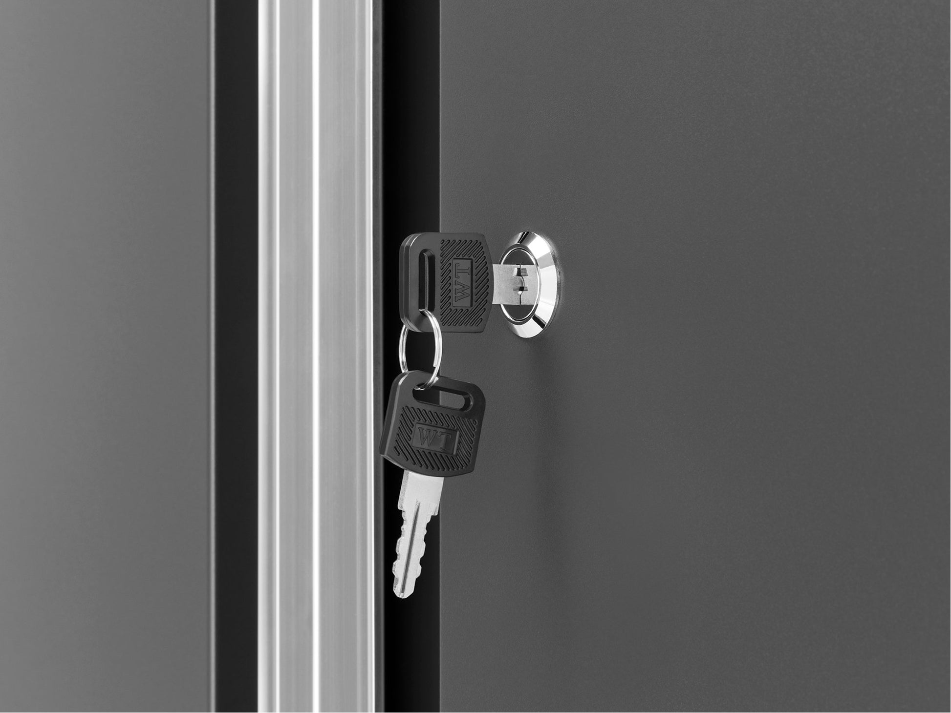 Red Doors with Stainless Steel Top / None