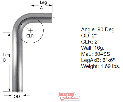 90 Degree Tubing Bends 304 L Stainless Steel