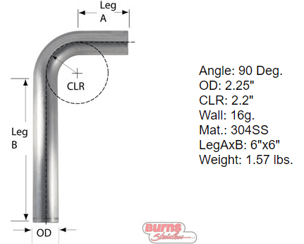 90 Degree Tubing Bends 304 L Stainless Steel